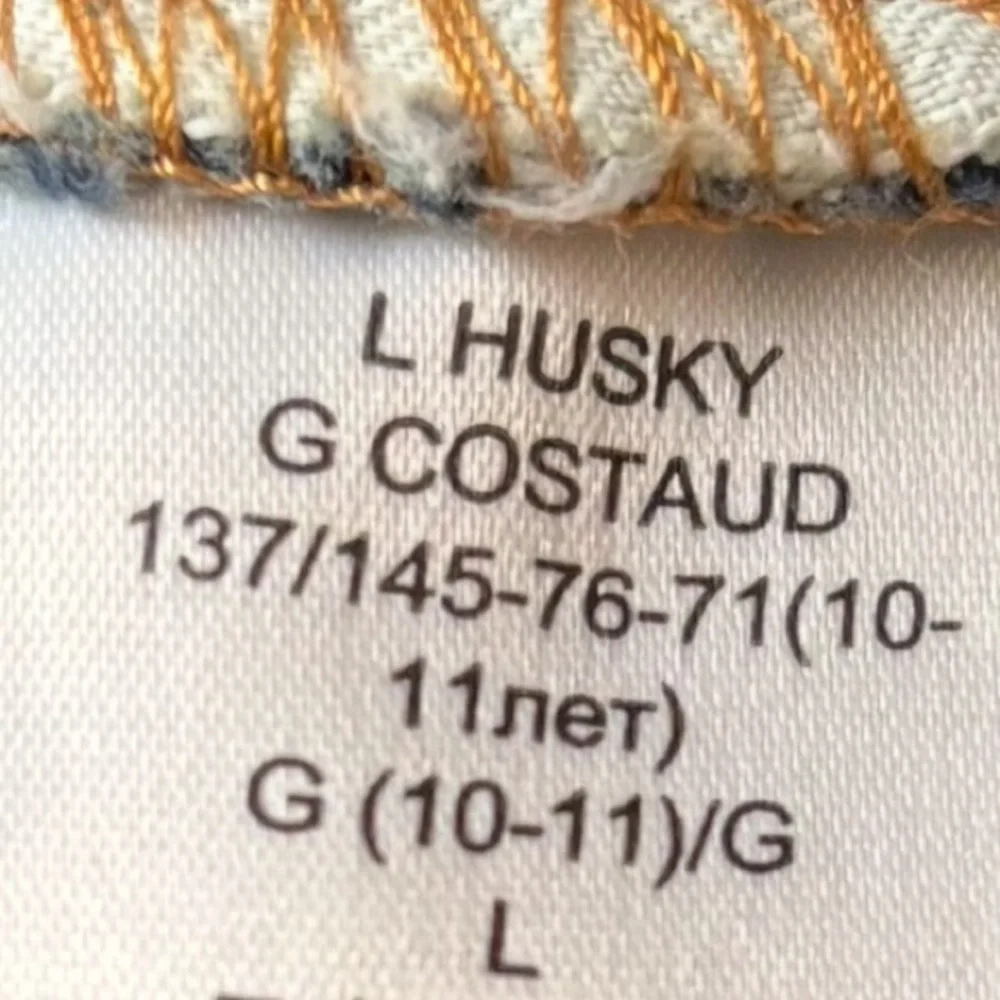 GAP Kids Husky Stretch Slim Dark Blue Straight Jeans Size Large (10-11)
